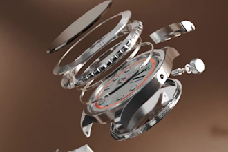 make 3d watch animation video, 3d watch product animation, 3d product animation