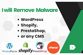 fix hacked wordpress, shopify, magento, wix, PHP website