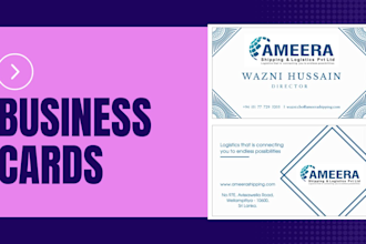 design an outstanding business card for your company