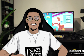 create smooth 2d rigged animation for you