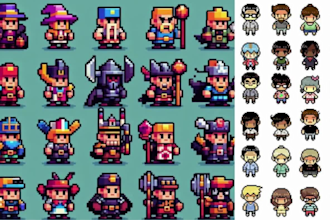 create pixel art,indie game sprite sheet, animation and 2d game assets rpg