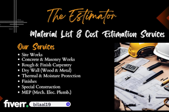 do expert cost estimation for your bidding and construction