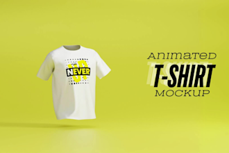 create 3d t shirt mockup animation and other clothing mockups