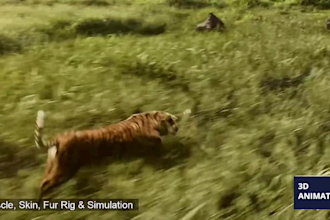 render realistic cgi 3d animal model fur, rigging and high quality 3d animation