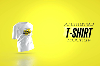 create 3d t shirt animated mockup and other clothing mockups