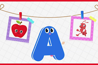 create educational 2d kids learning videos