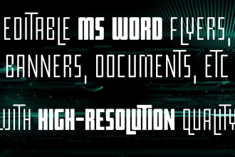 do editable ms word flyers, banners, brochures, posters, etc templates