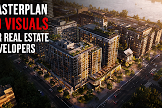 create 3d masterplan visuals for real estate developers