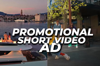 promotional marketing video or brand commercial short video ads