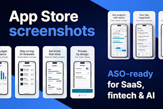 design aso ready app store and play store screenshots