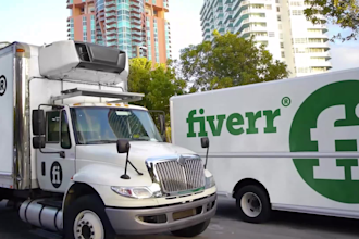 add your brand on a logistic truck, delivery van car video