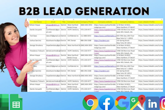 collect b2b leads and targeted email list for you