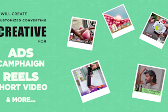 create video ads creative for facebook, instagram, shopify, ecommerce, etc