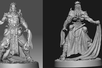 sculpt character statue diorama articulated action figure 3d toy stl 3d printing