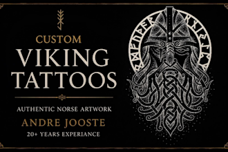 design a custom viking tattoo or authentic norse artwork