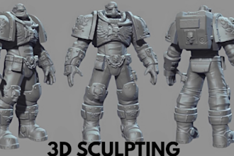 sculpt custom 3d miniature for dnd, warhammer, tabletop stl for 3d printing