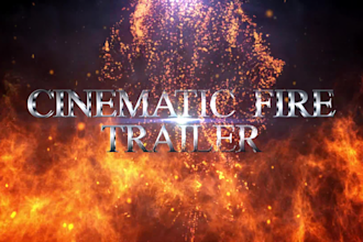 create fire flame cinematic trailer titles intro teaser promo