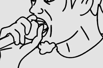 do 2d line art animation frame by frame traditional hand drawn flip book