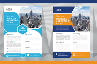 create posters leaflet, event church flyer, brochures design