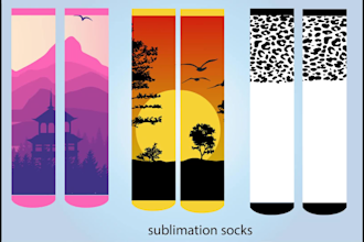 design sublimation or unique socks and make tech pack with unlimited revisions