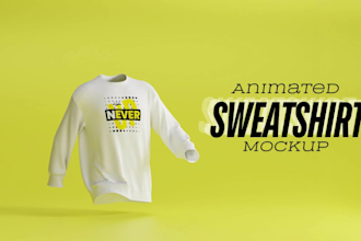 create 3d sweatshirt mockup animation and other clothing mockups