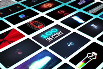make up to 100 unique glitch logo animations