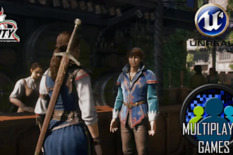 build an online multiplayer action shooting adventure game for pc, mobile or web