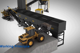 do 3d industrial plant animation road construction machinery engineering process