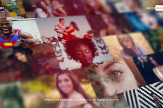 create mosaic photo wall vlog reveal video