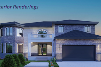make 3d floor plan, interior and exterior renderings