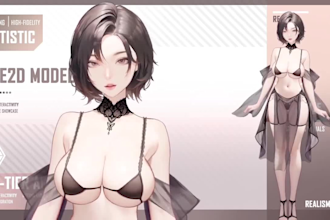 draw and rig your live2d vtuber model in 2d anime style