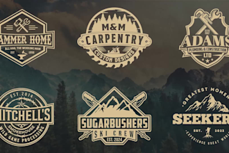 do retro badge, emblem, and vintage logo design