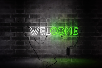 create neon light logo animation intro and outro video