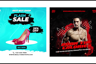 make product flash sale ads, short intro video in canva templates