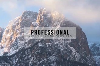 do professional video editing for youtube and tiktok videos