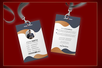 design modern id cards, employee cards