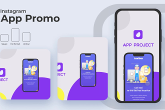 create a vertical mobile app promo video for instagram