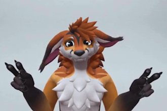 create 3d furry vrchat avatar, vrc nsfw avatar, 3d vrm vtuber model for pc quest