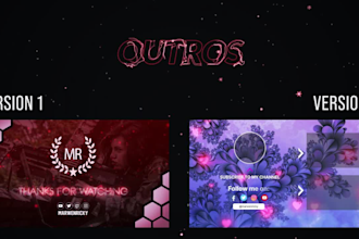do a gaming youtube outro end screen
