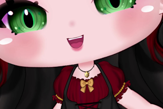design and rig amazing chibi vtuber model, chibi art character for stream, pfp