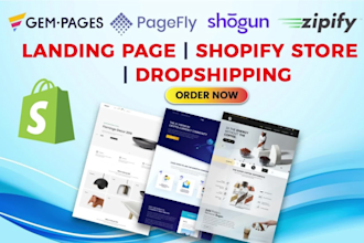 be your shogun, pagefly, gempages expert, shopify landing page design