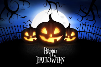 make this halloween greeting animation