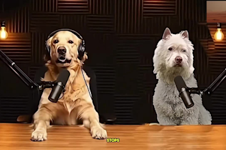create viral ai talking animal ai animal podcast ai podcast video funny ai video