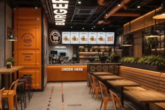render 3d interior design, restuarant, cafe, bar design, retail shop and office