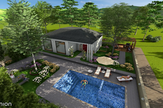 design your backyard landscape with realistic 3d rendering