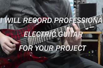 record rhythm, lead tracks on electric guitar for your project