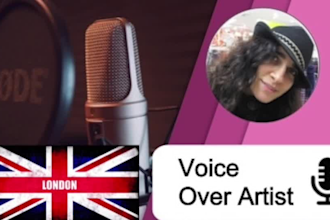 record a female voiceover in my british accent