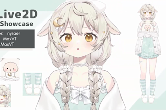 draw quality live2d vtuber male or female vtuber model vtuber avatar and rigging