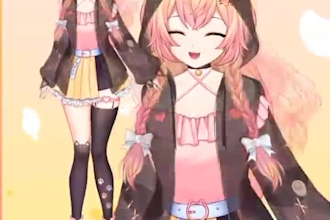 draw and rig live2d model vtuber vtuber rigging live 2d model in anime style