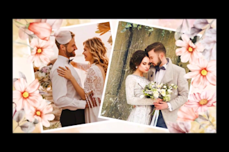 design wedding album , with your photos